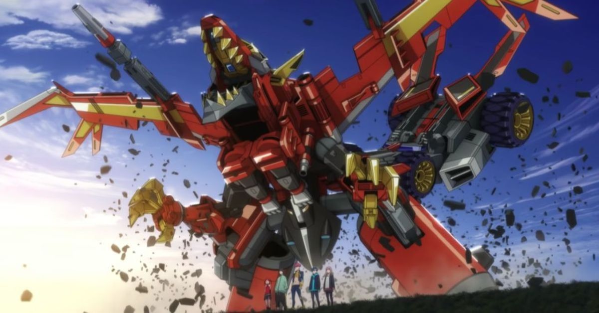 SSSS. Dynazenon robot bursting out of the ground