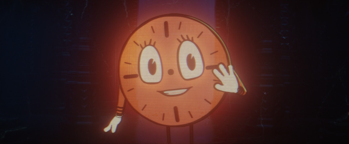 Miss Minutes greets the protagonists in the season finale of Loki