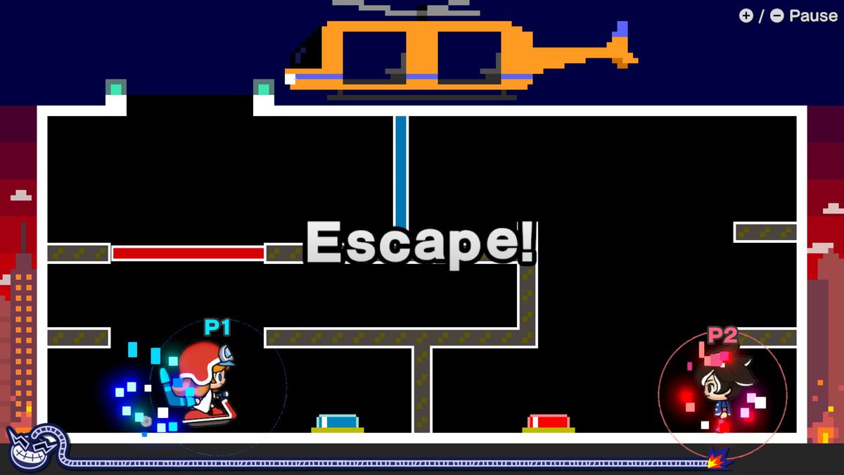 WarioWare: mettilo insieme! i personaggi giocano a un microgioco di fuga