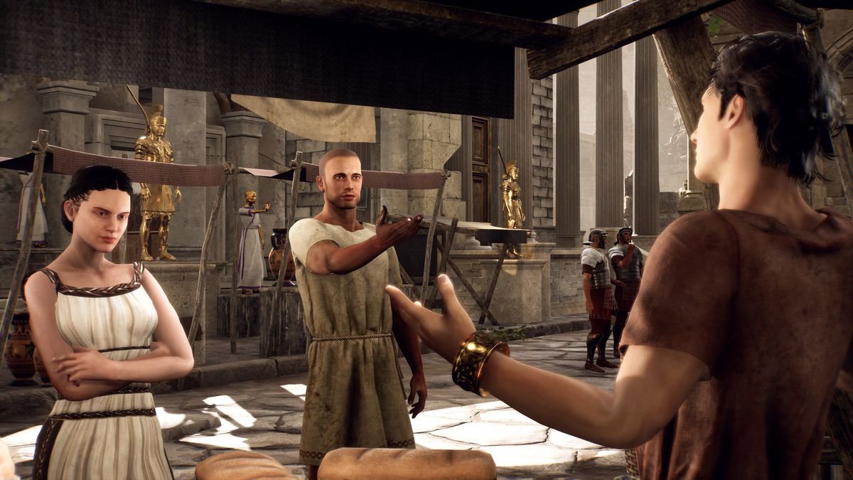 I cittadini della cittĆ barattano al mercato