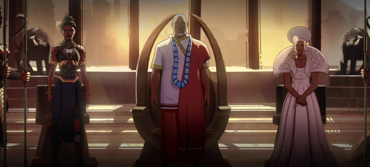 Shuri, T'Chaka e Ramonda, la famiglia reale di Wakanda in What If...?