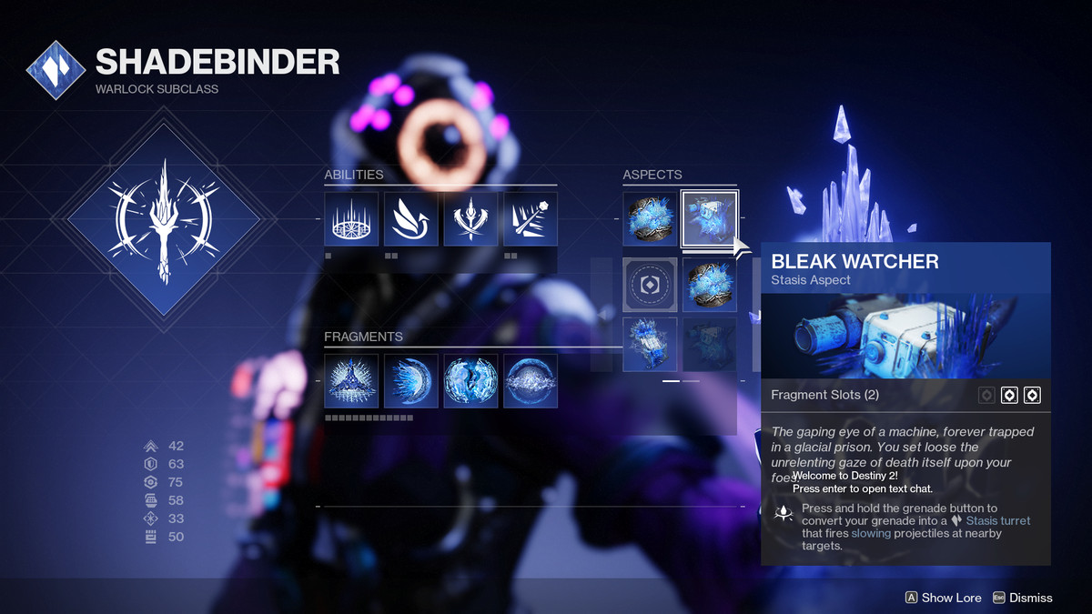 Albero della sottoclasse di Destiny 2 Shadebinder