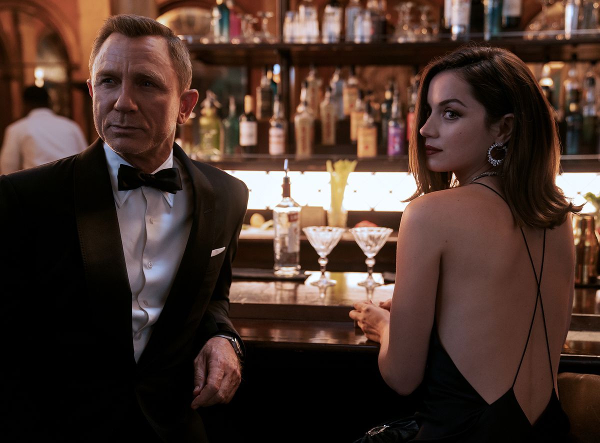 Daniel Craig and Ana de Armas as James Bond and CIA agent Paloma in No Time to Die