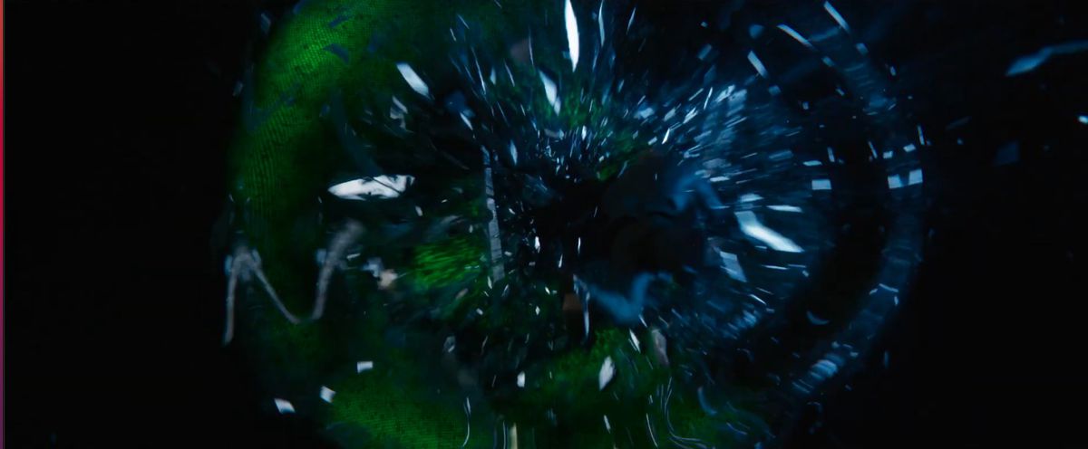 Two people jump shatter the Matrix in The Matrix Resurrections