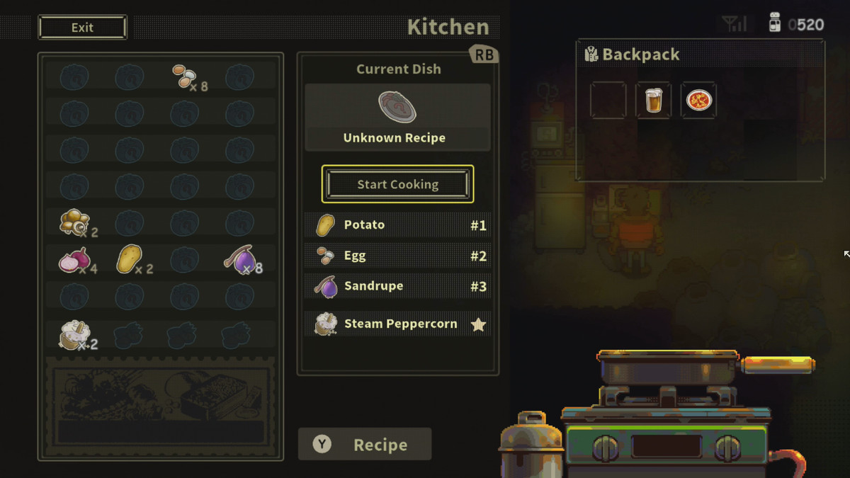 Cucinare al menu della cucina in Oriente