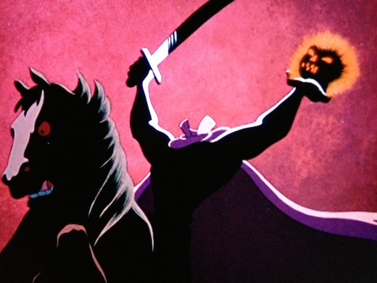 The headless horseman in The Adventures of Ichabod and Mr. Toad