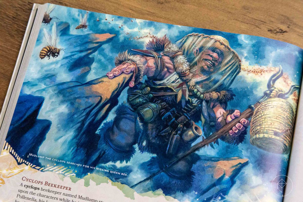 Mudlmp, il ciclope apicoltore, attraversa le montagne in un velo di nebbia.