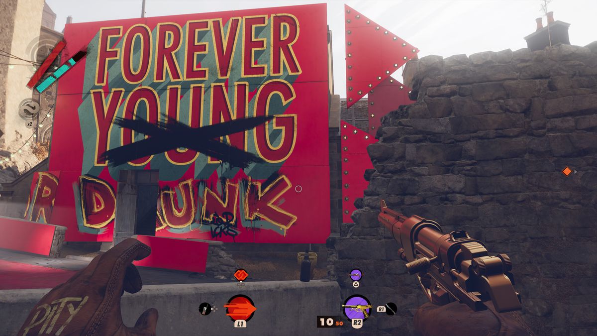 Deathloop Sperimentazione non autorizzata Forever Young Edificio ubriaco, Karl's Bay, mattina
