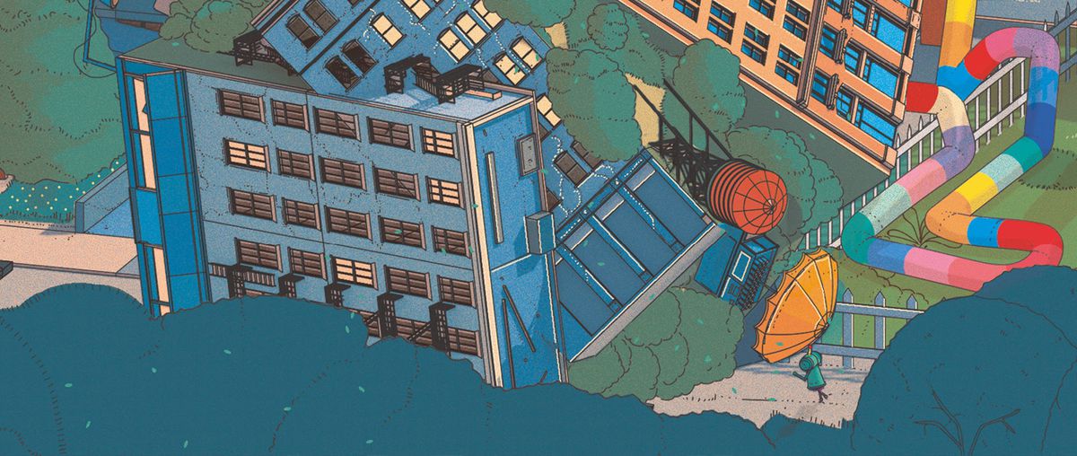 Il principe di katamari arrotola alcuni edifici