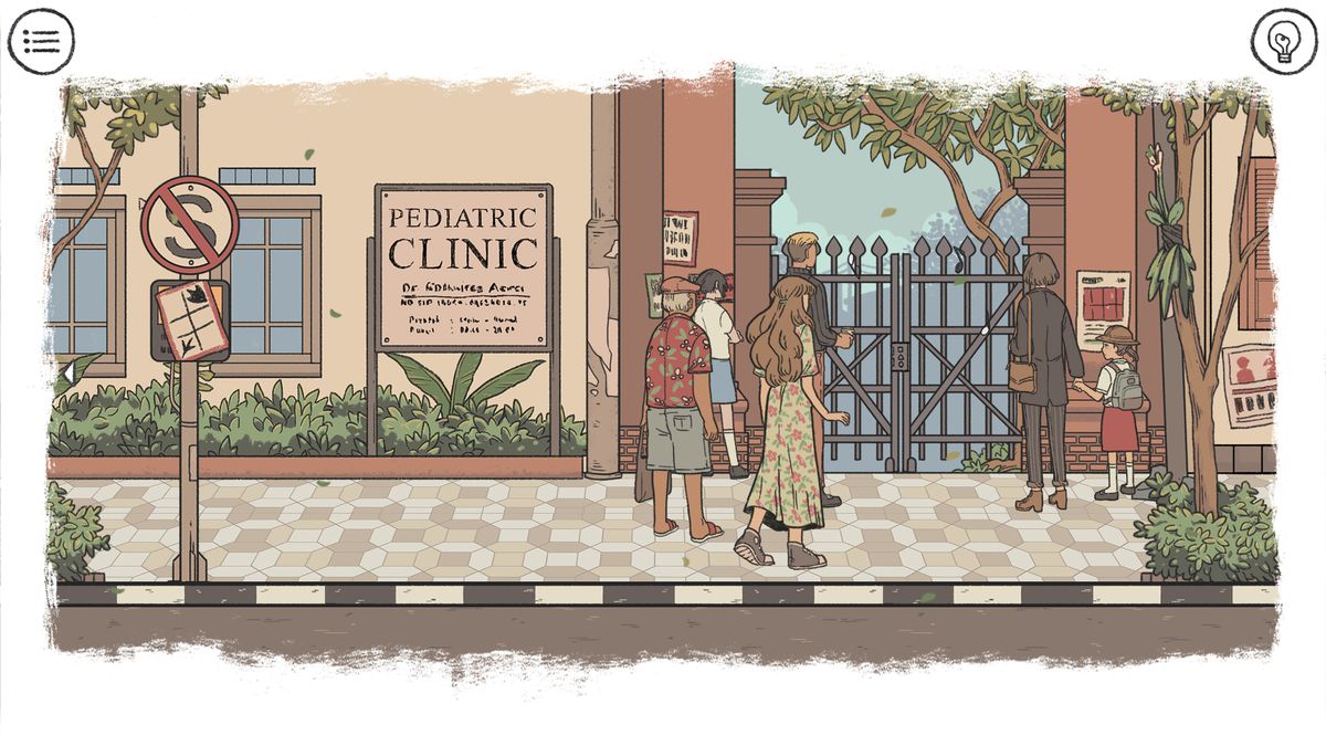 alcune persone si sono radunate davanti a una clinica pediatrica