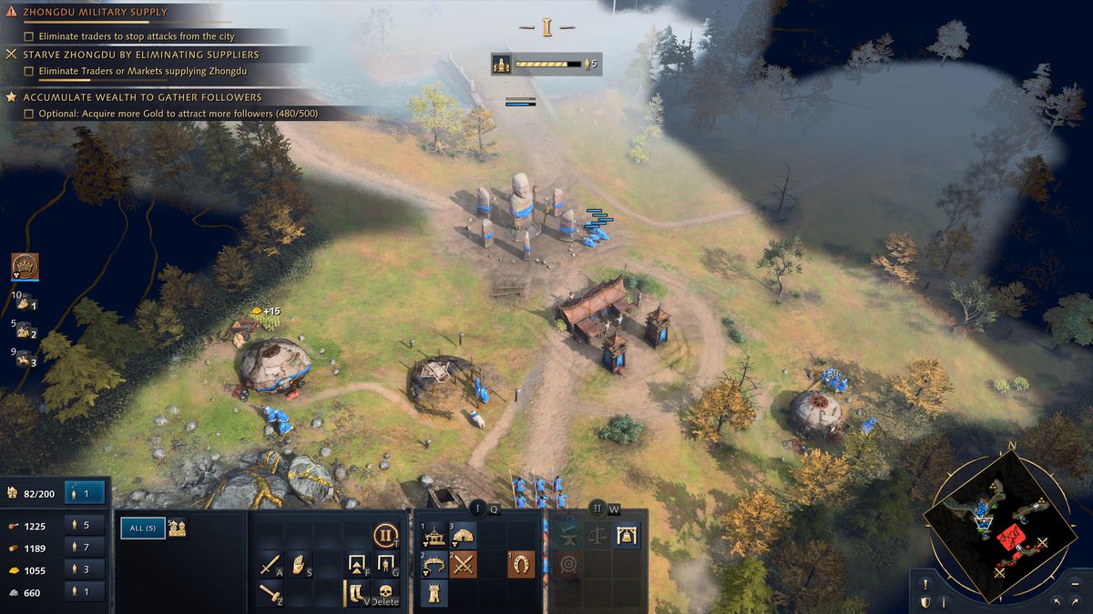 Costruire una base con cui produrre soldati, cavalleria e artiglieria