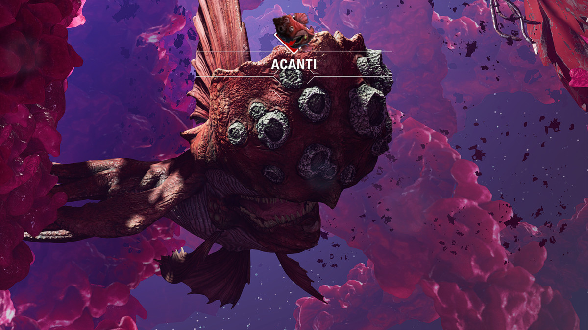 An Acanti floating through the quarantine zone