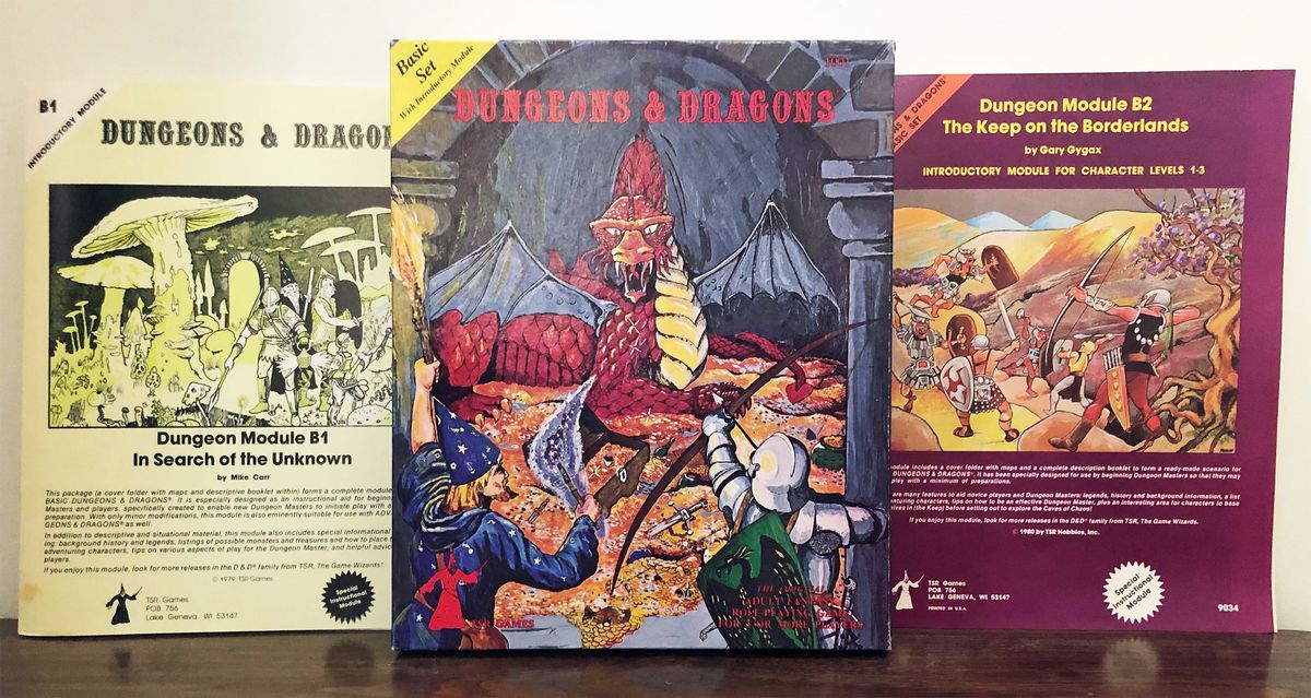 Il modulo originale B1, il set base di Holmes e la fortezza nelle terre di confine. Dalla collezione personale di Jon Peterson.