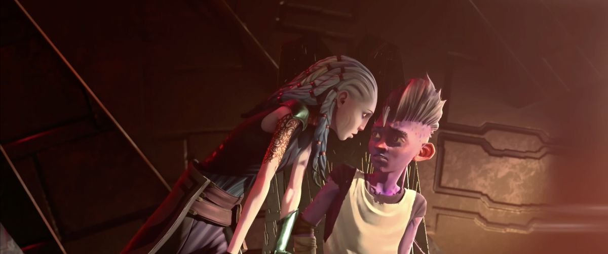 Due personaggi di Star Trek: Prodigy che si guardano negli occhi