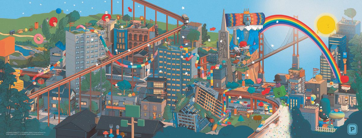 I personaggi di Katamari Damacy, Noby Noby Boy e Wattam camminano per San Francisco