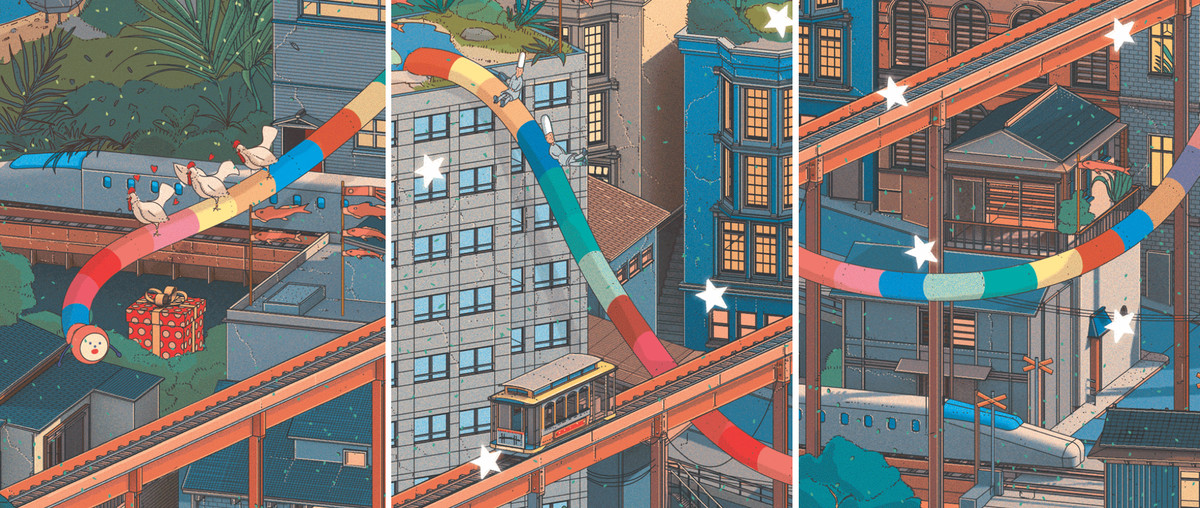 Noby Noby Boy si muove per San Francisco