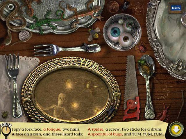 tablewear with various creepy things, like eyeballs