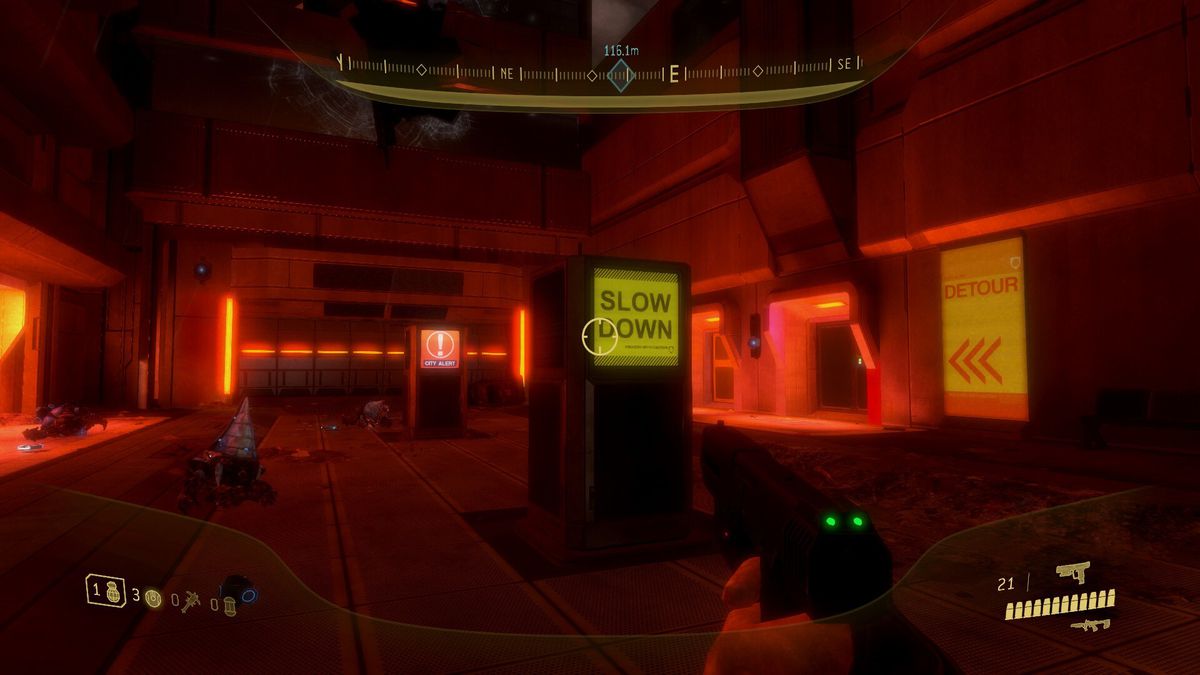 In Halo 3: ODST, il sistema di waypoint include messaggi ambientali come