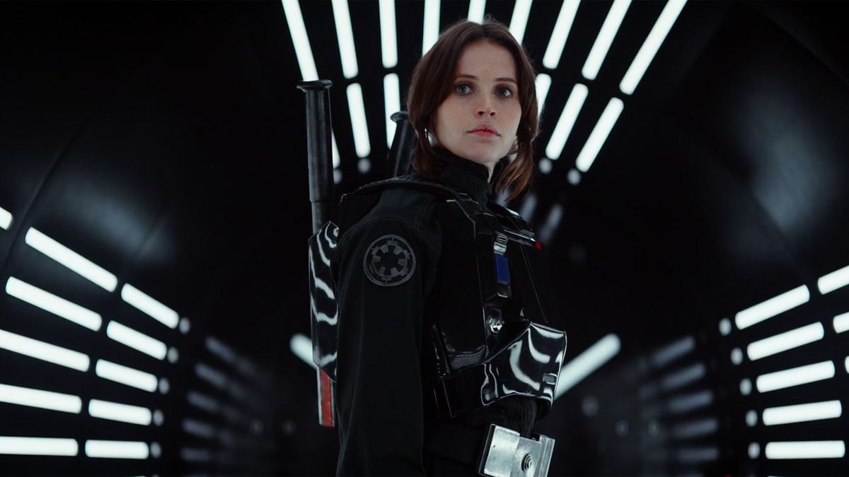 Felicity Jones nei panni di Jyn Erso in Star Wars: Rogue One