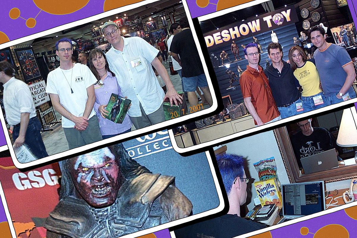 Comic grid featuring four images from Comic-Con 2001