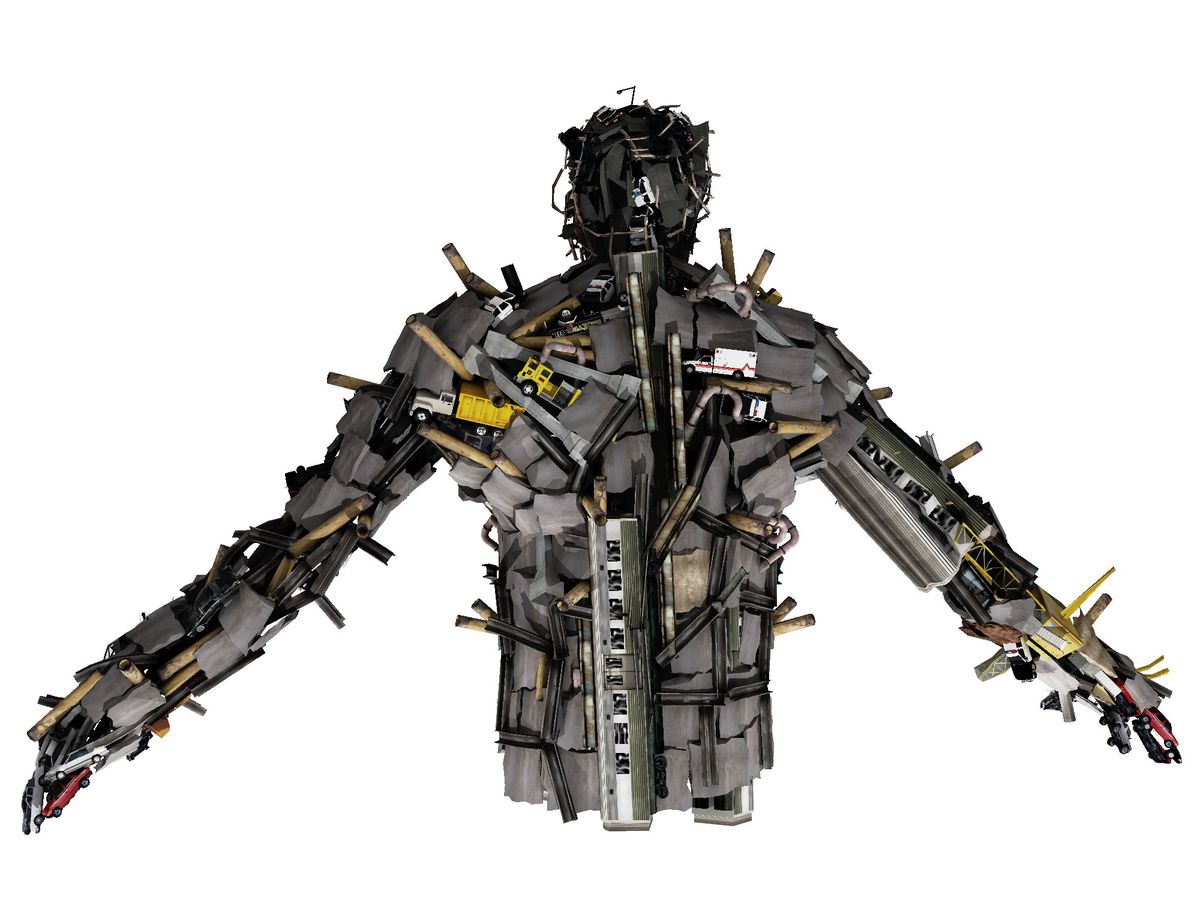 An in-progress design of MegaSmith for the video game Path of Neo