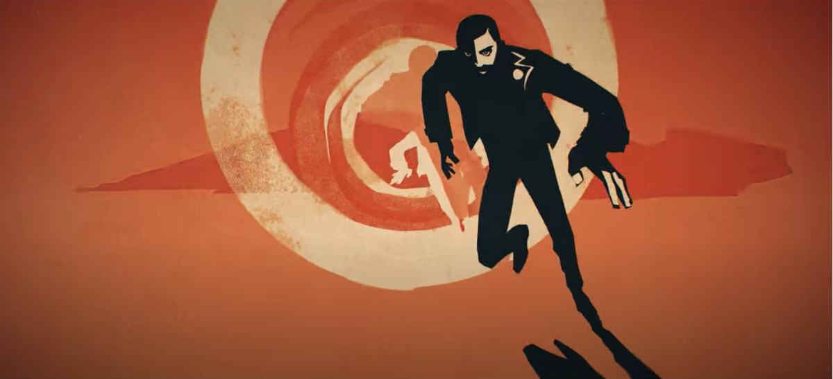 arte che mostra l'eroe di Deathloop che scappa da un vortice temporale