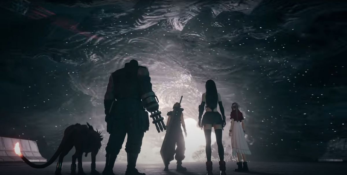 The main characters of Final Fantasy 7 Remake face a mysterious, fateful whirlwind together