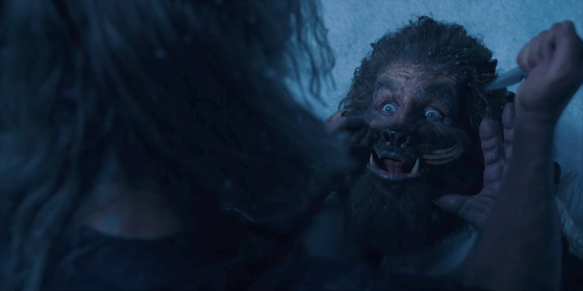 Nivellen l'uomo cinghiale nella seconda stagione di The Witcher