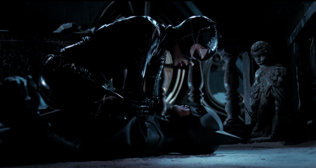 Catwoman and Batman in Batman Returns.