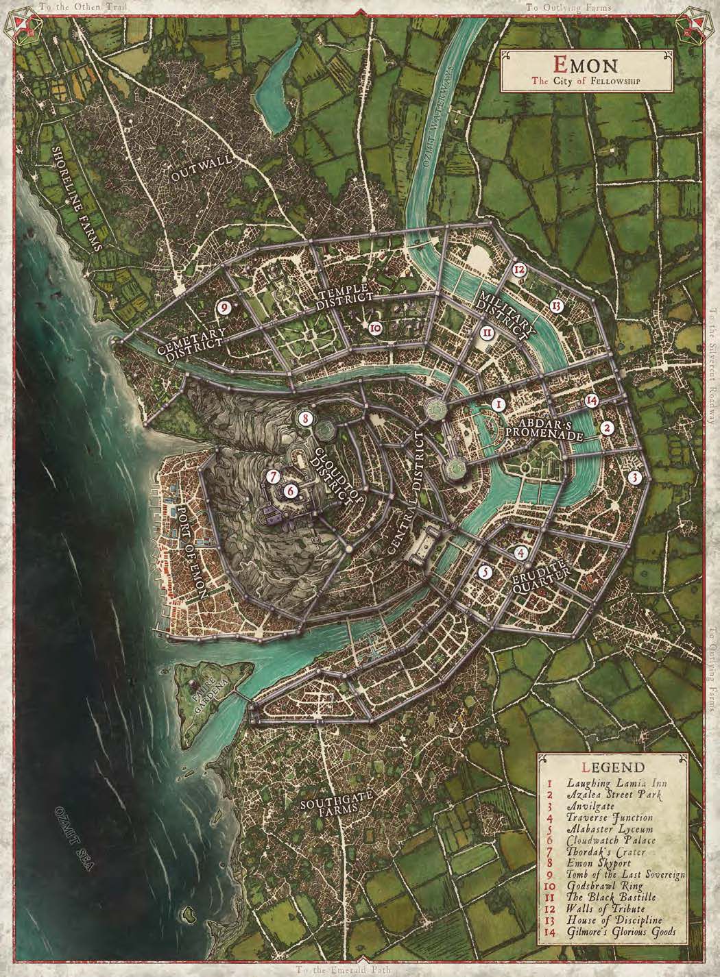 Una veduta aerea di un villaggio rurale.