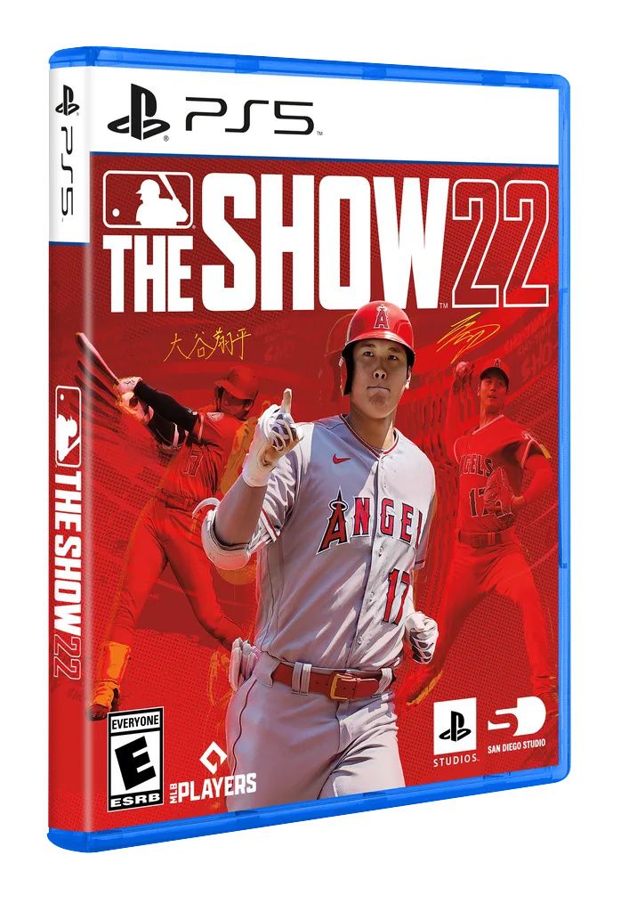 la copertina di MLB The Show 22 con Shohei Ohtani degli Angels su sfondo rosso