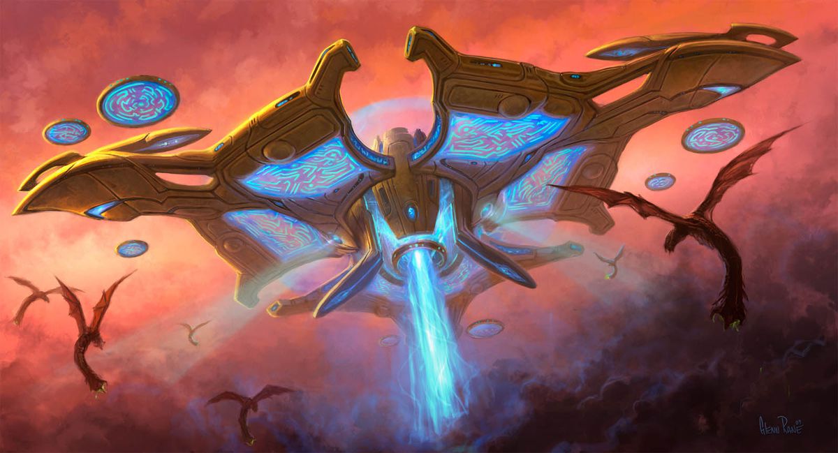 la nave madre protoss di Starcraft 2