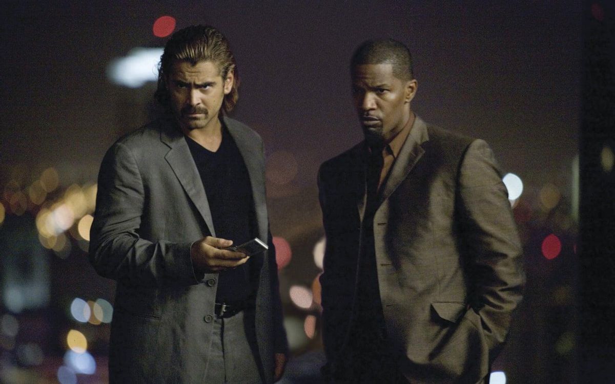 Colin Farrell e Jamie Foxx in Miami Vice.