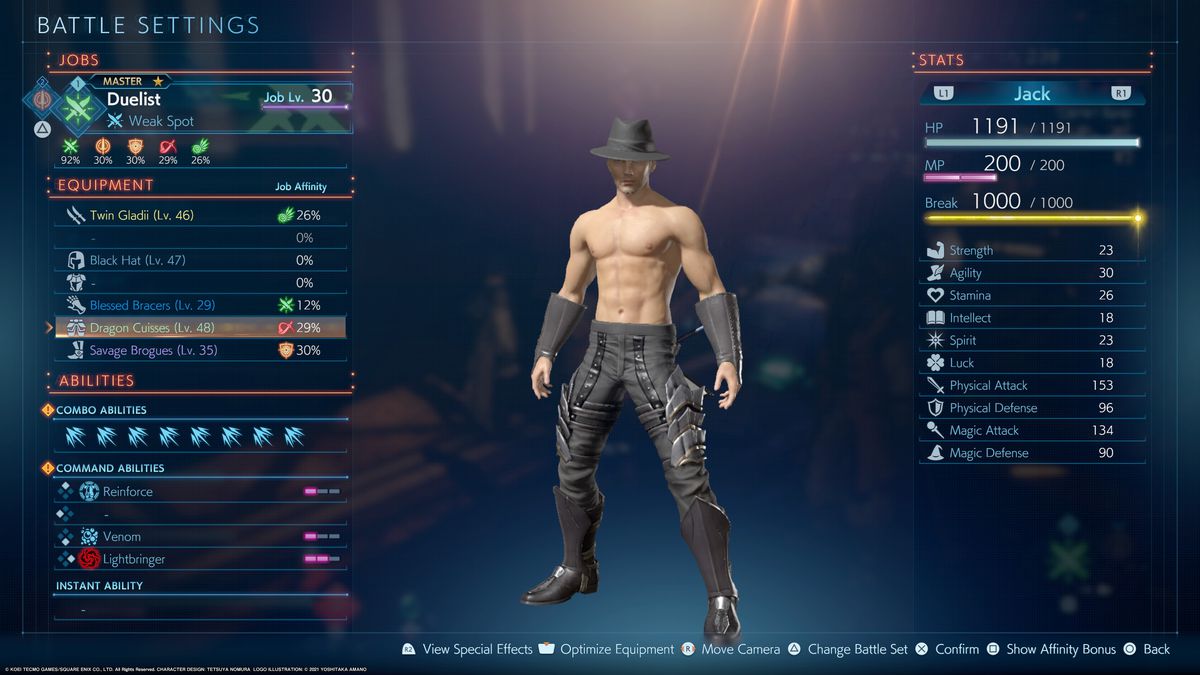 Jack indossa un fedora e va a puttane con gli stivali. e guanti in pelle nera.