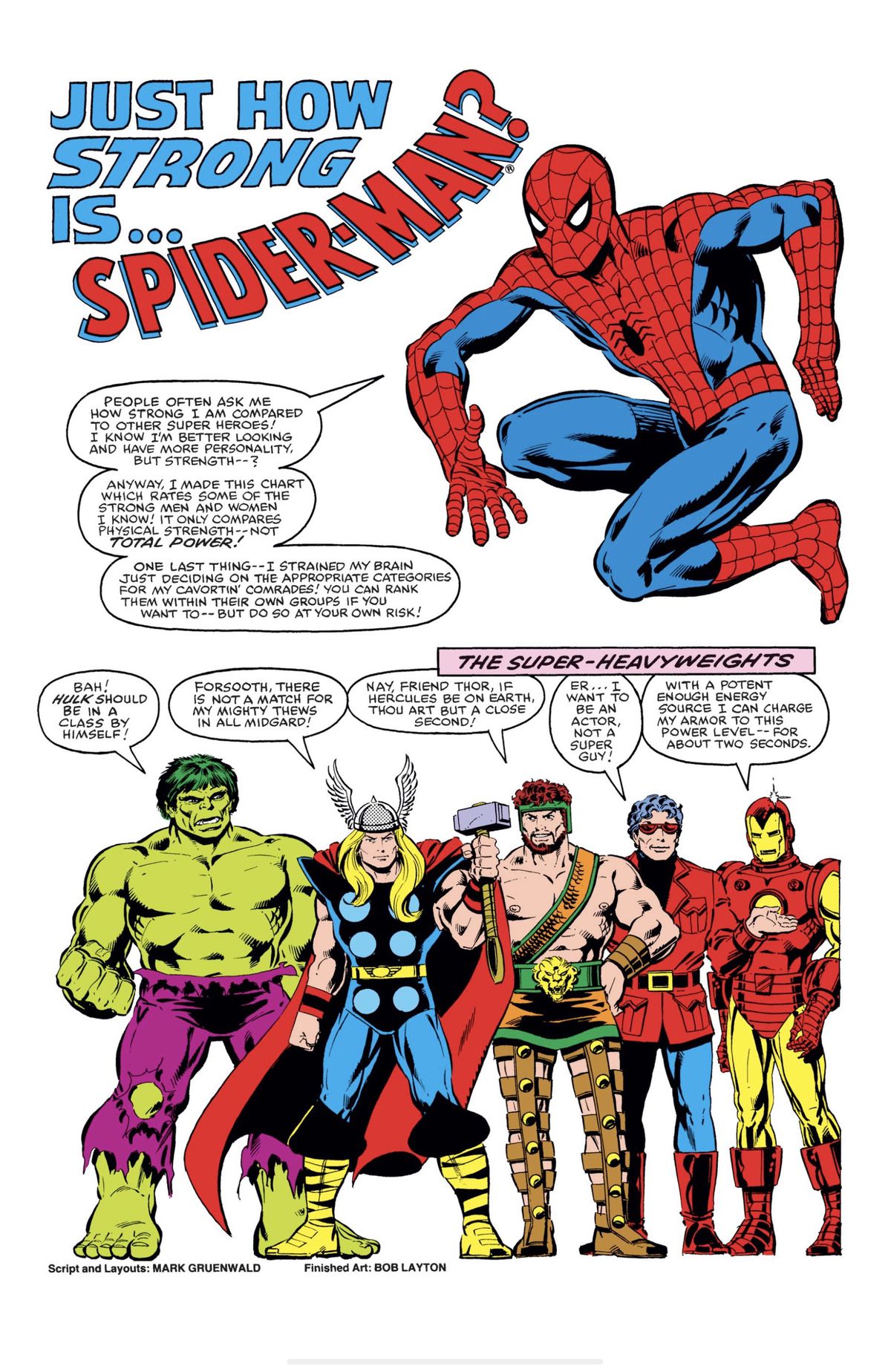 Spider-Man introduce gli eroi Marvel per parlare dei loro livelli di potenza