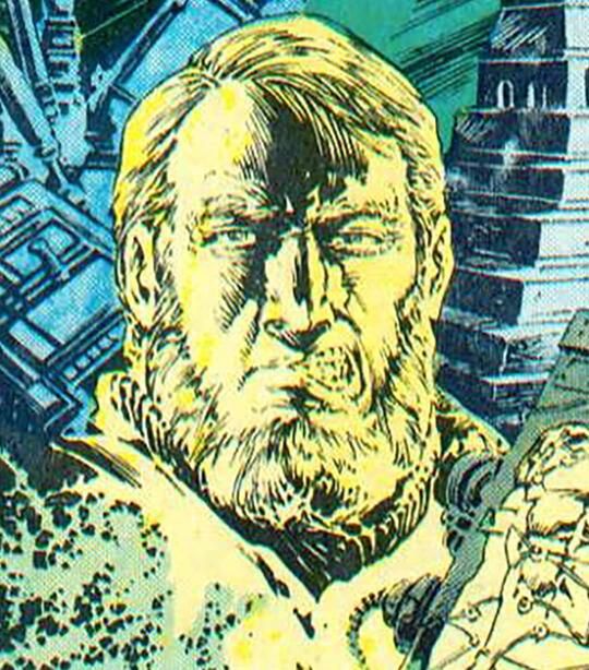 Arthur Harrow in un primo piano dai fumetti