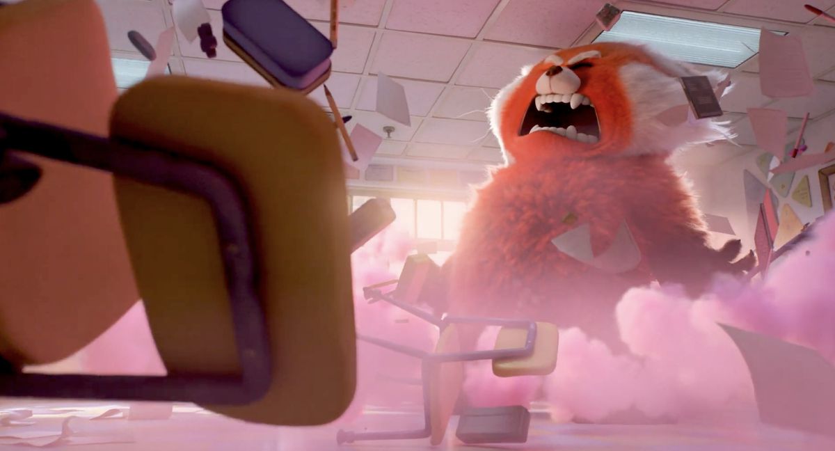 Diventando rosso: Mei esplode in forma di panda rosso