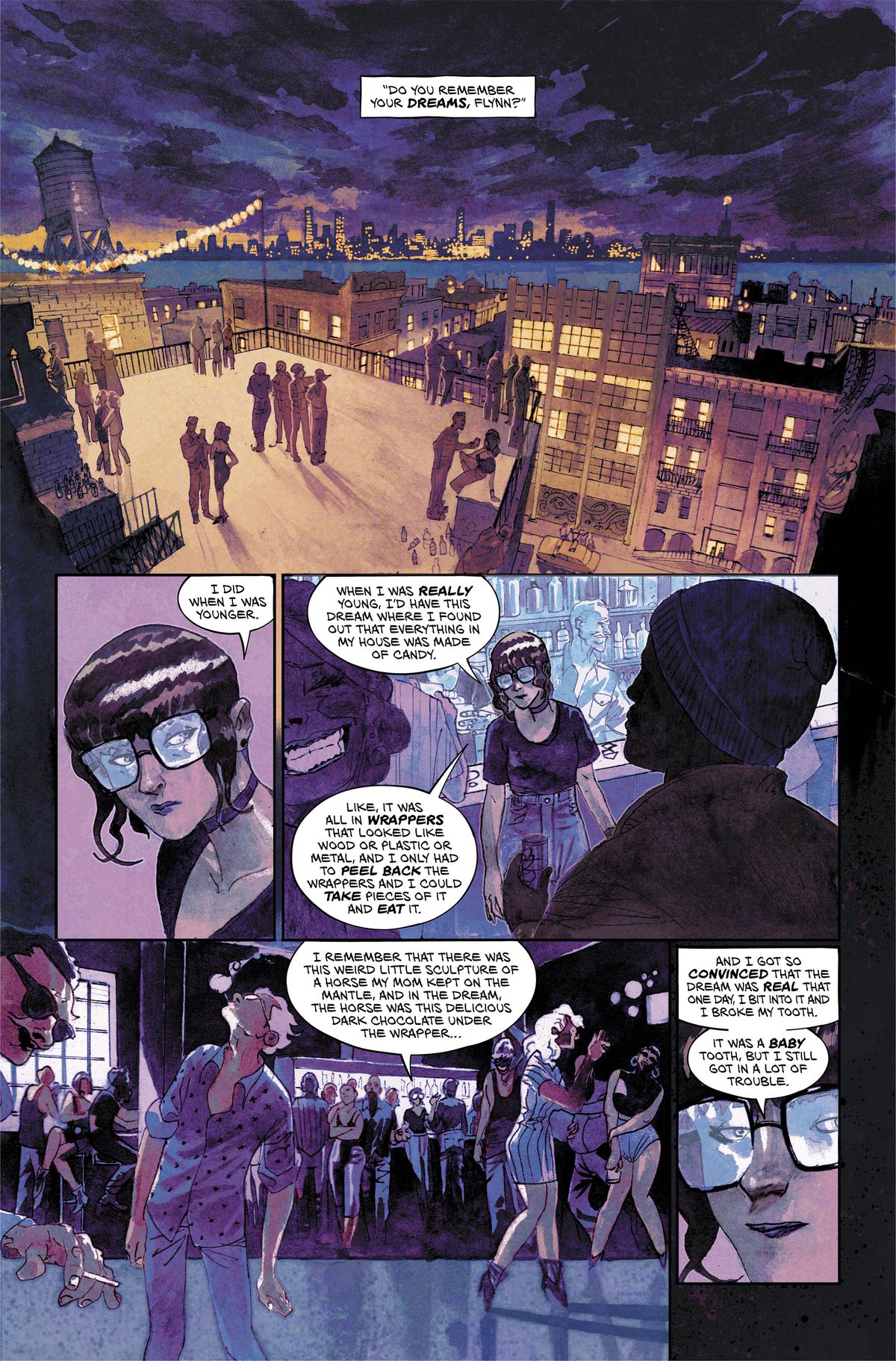 Il nuovo personaggio Flynn viene mostrato in un bar mentre parla con un amico in Nightmare Country #1 (2022)