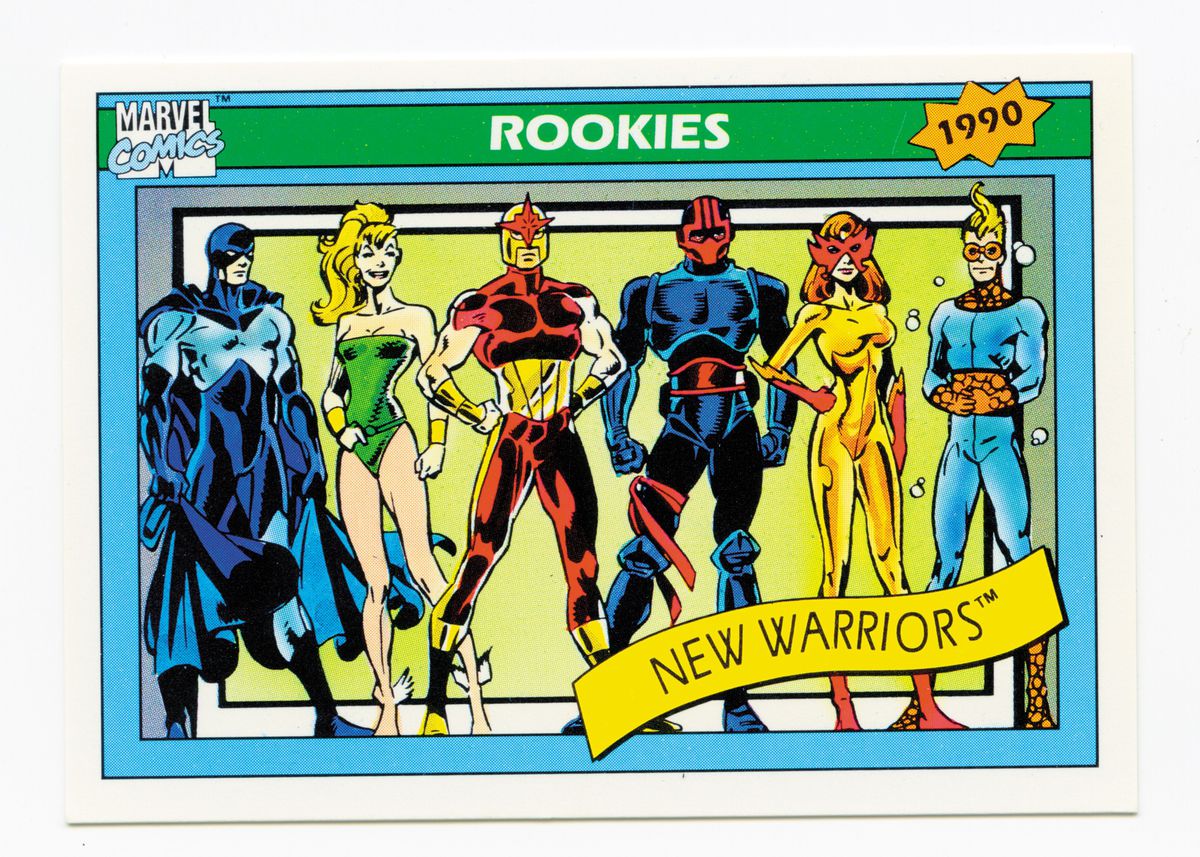 Carta collezionabile New Warriors Marvel 1990