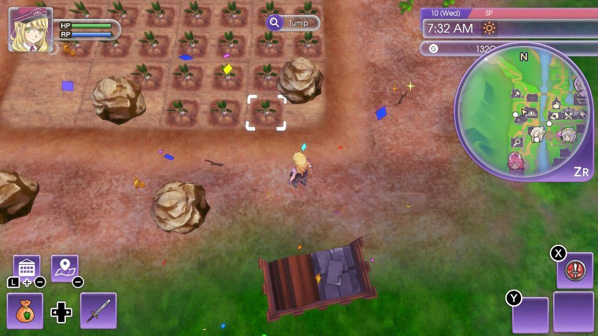 una vista dall'alto di uno dei miei appezzamenti di terreno nella fabbrica di rune 5