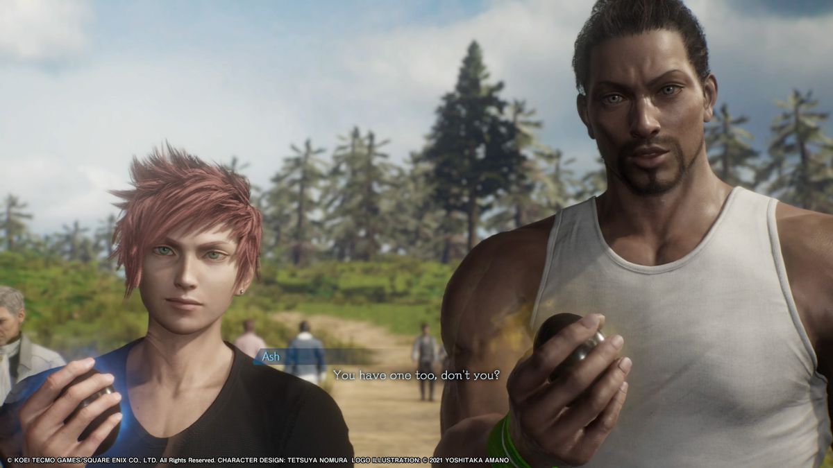 jed e ash reggono pietre da sollevare. dicono che le pietre si attraggono così decidono tutti di fare squadra.