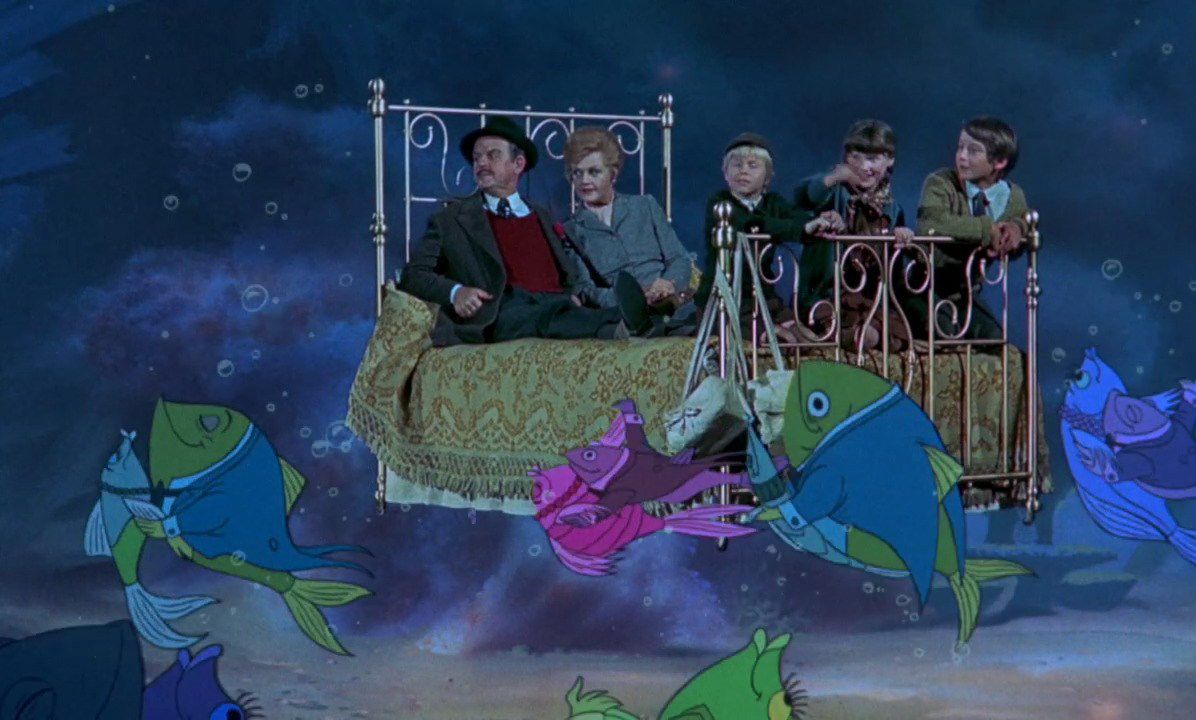 David Tomlinson e Angela Lansbury vanno sotto l'oceano in Bedknobs and Broomsticks
