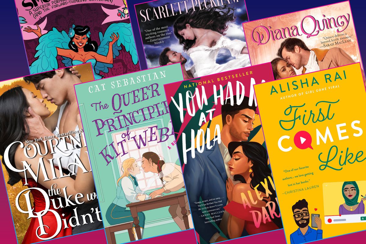 Griglia con copertine di vari romanzi rosa presenti in questo elenco.