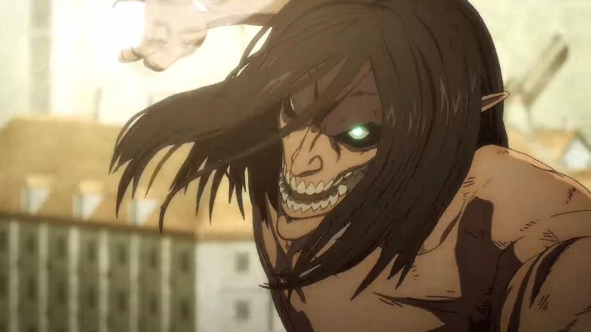 Eren Jaeger si è trasformato in Attack Titan in Attack on Titan.