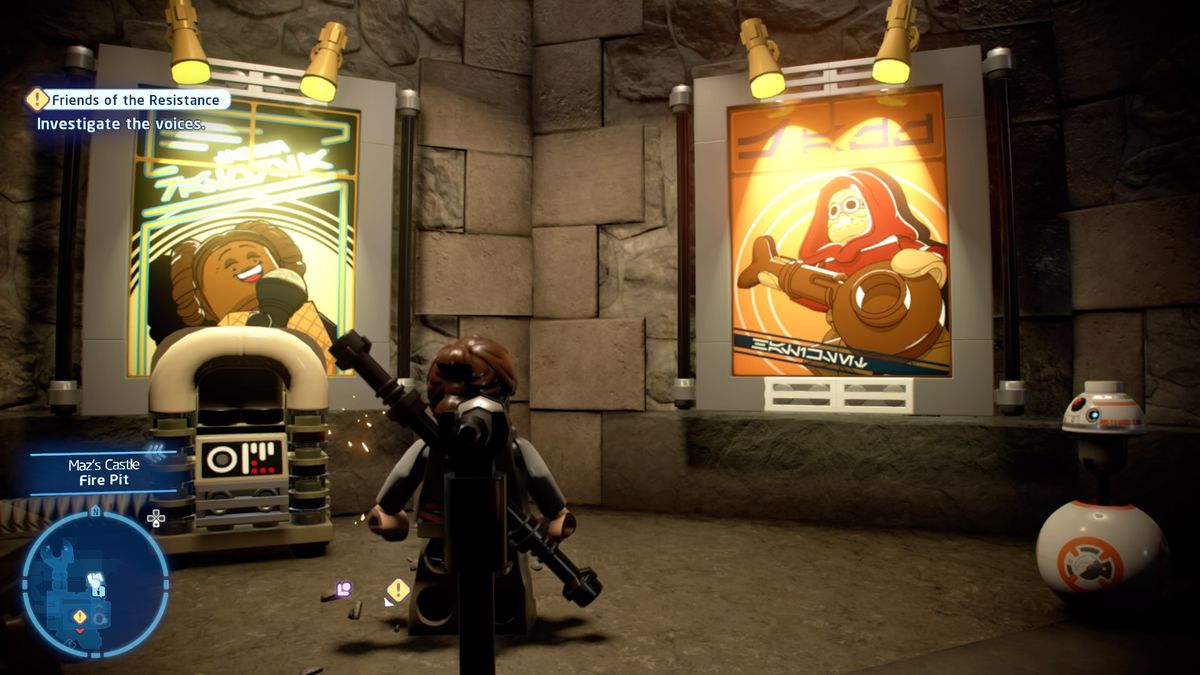 Manifesti musicali nel castello di Maz Canata a Takodana