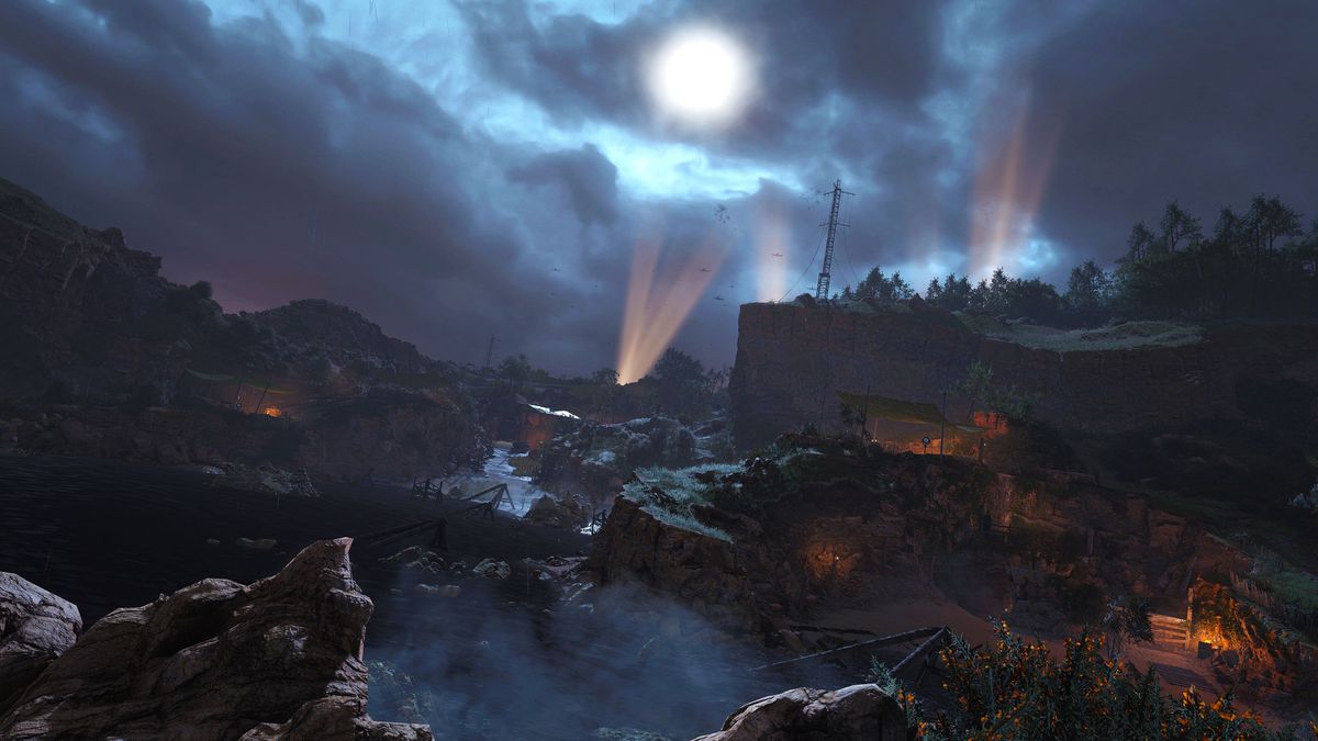 Un paesaggio notturno in Sniper Elite 5