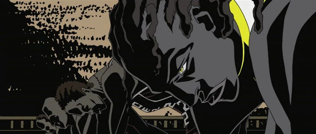 Dan Davis alla linea di partenza di una gara in World Record, un cortometraggio Animatrix.