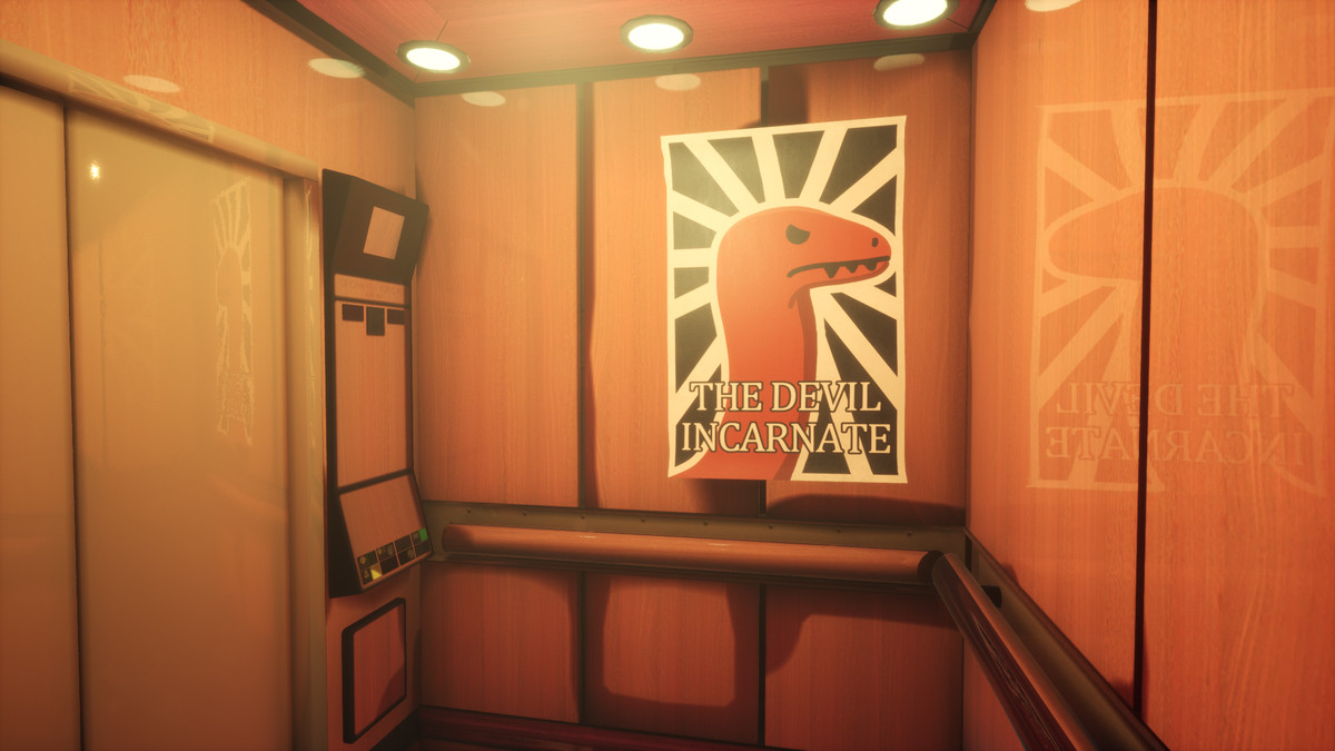 Un poster di un serpente รจ appeso a una parete di legno nel No-Snake Hotel