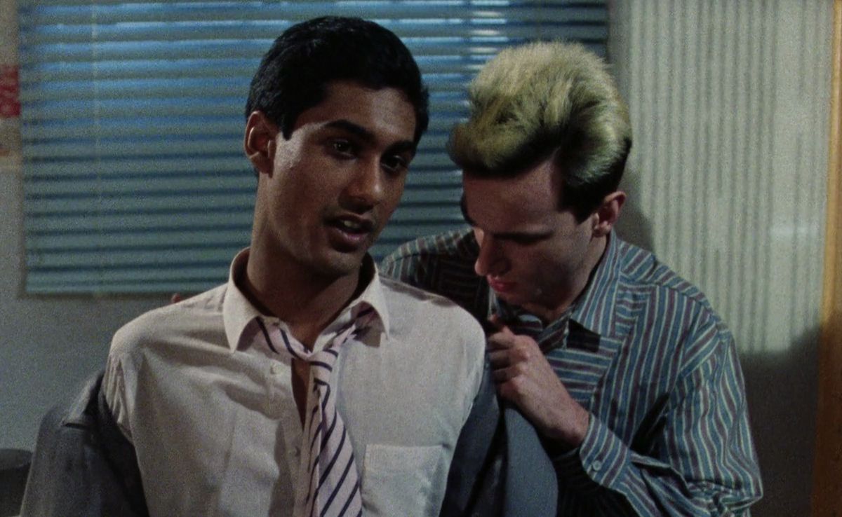 Daniel Day-Lewis e Hanif Kureishi in My Beautiful Laundrette.
