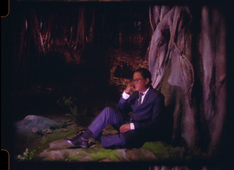 Un uomo si siede e pensa in Letter From Your Far-Off Country.